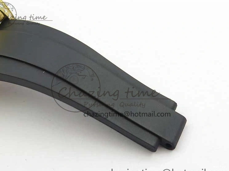 MiroTime 0124 Daytona 116589RBOW YG Rainbow Crystal BLF Best Edition Black Dial on Rubber Strap A EasyMatch 3238